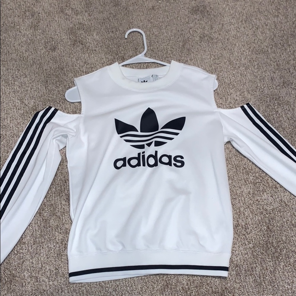 adidas white long sleeve XS!! (wore once)